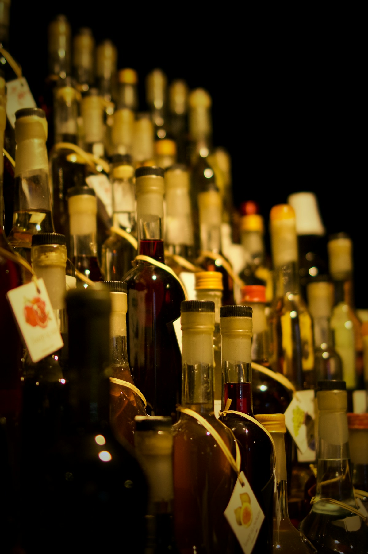 Armenian brandy bottles at the Ararat distillery in Yerevan