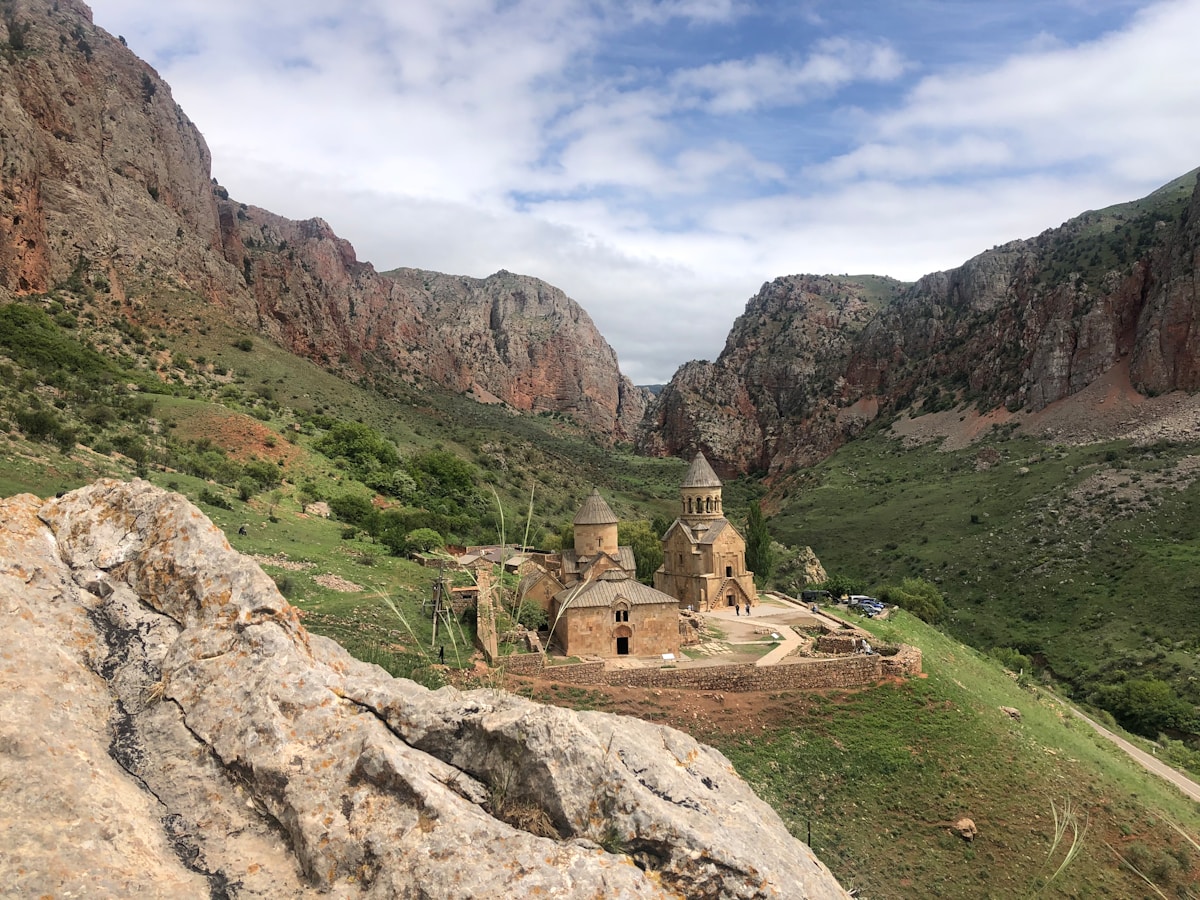 A guesthouse garden in Areni village, Armenia's wine country